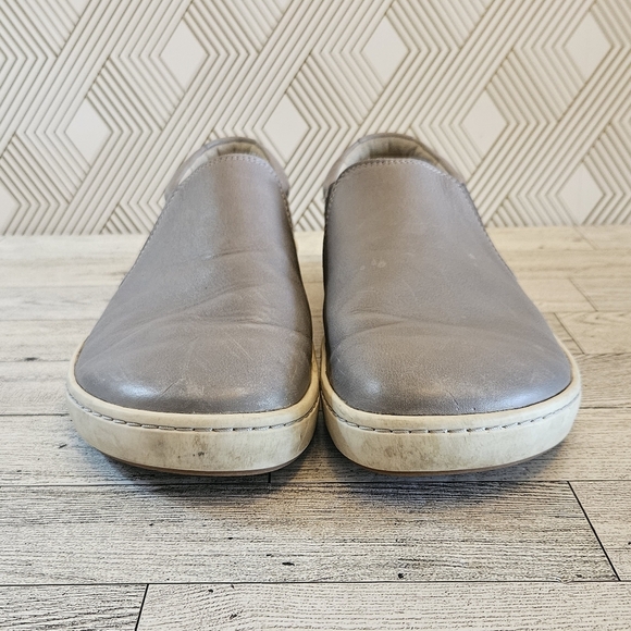 Birkenstock Barrie Leather Slip-On Shoes Unisex 41 Grey Leather - Picture 2 of 9